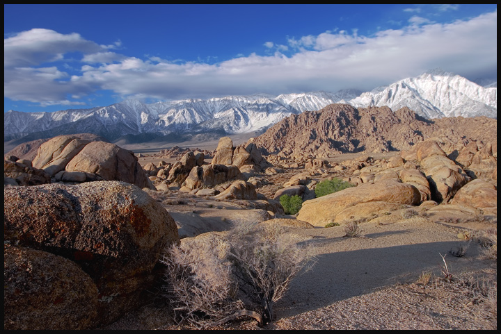 Alabama Hills and Sierra Nevada Mountains