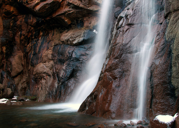 Backyard Waterfalls, Melting Snow