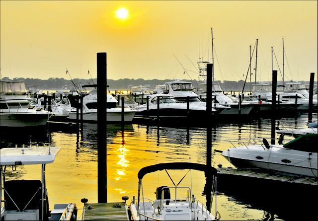 Morning Sun Awakens The Harbor