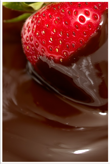 Sinful Silky Smooth Chocolate with Ripe Strawberry
