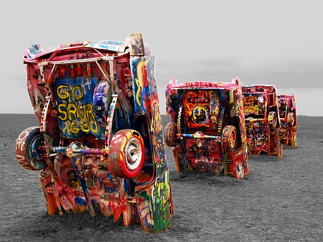 The Cadillac Ranch on Route 66