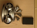 sinkers, clock, and battery