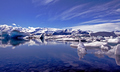 Glacial river lagoon