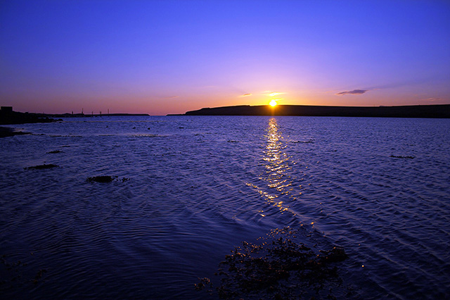 Daybreak by the shore