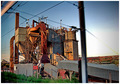 View from a moving train