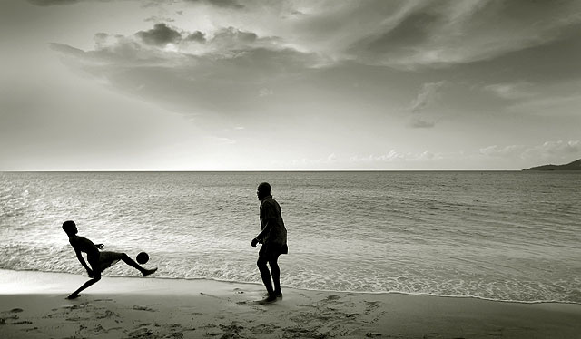 Football on the beach