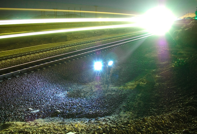 shooting a train