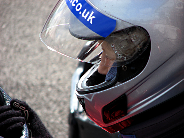 A ten year old's focus before her first go kart race