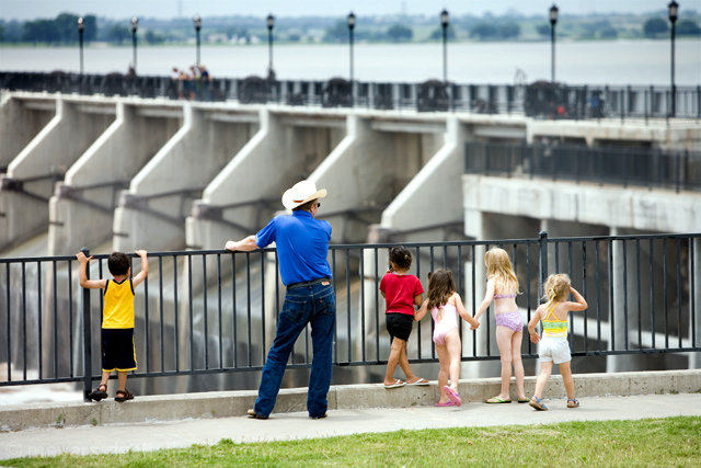 looking behind the scenes at a dam