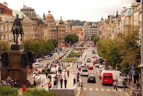 St. Wenceslas looking at Prague