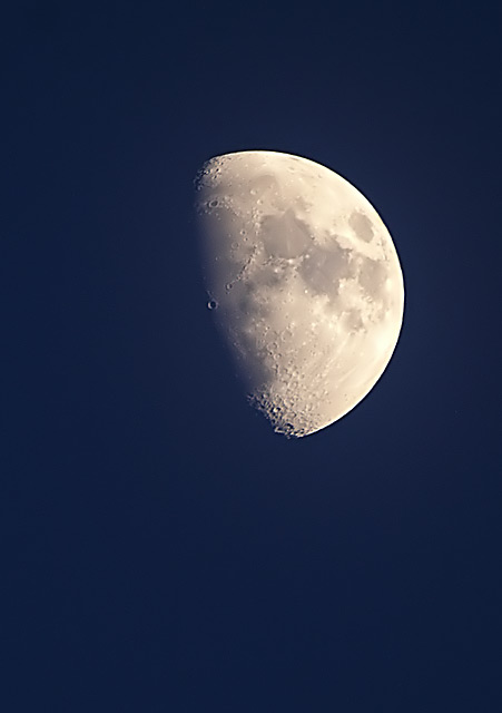 Moon at Dusk (Waxing Gibbous)