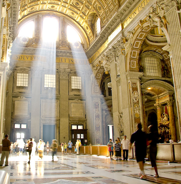 Natural Light at The Vatican Church