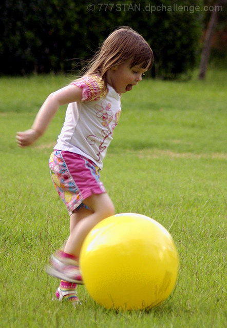 "I...am...Kicking...the Ball!"