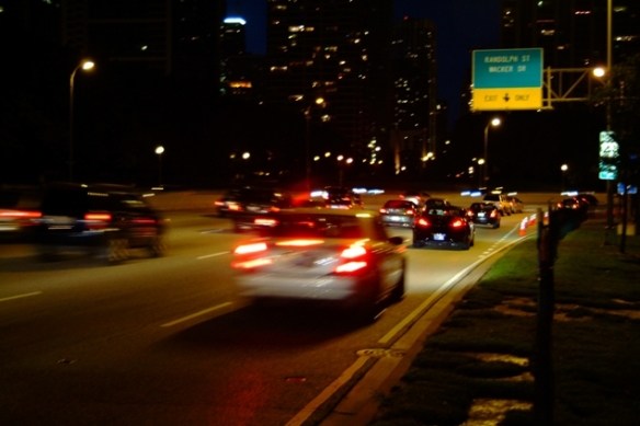 Speed at night in Chicago