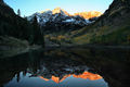 Maroon Bells at first light