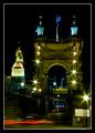 Night Traffic on the John A. Roebling Bridge