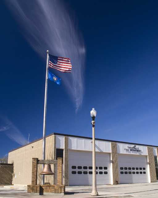 Flag at the Fire Department