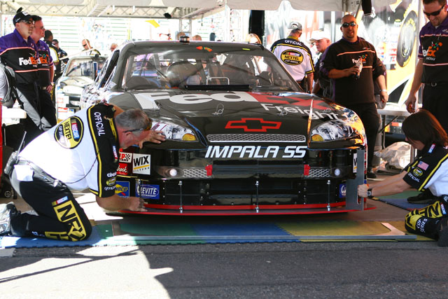 #11 FedEx Chevrolet completes tech inspection at the Subway 500 at Martinsville Speedway