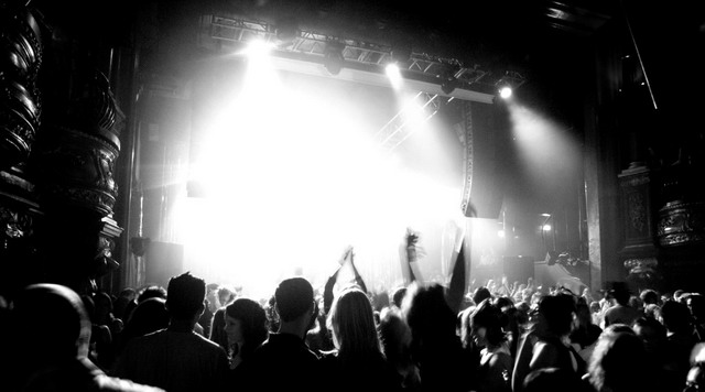 partying in an old theatre