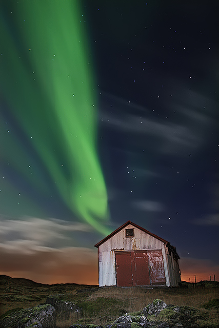 Living in an Old Shack on an Arctic Island Shooting Aurora