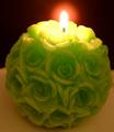 Green Rose Candle