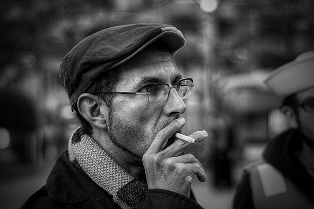 Candid Smoker