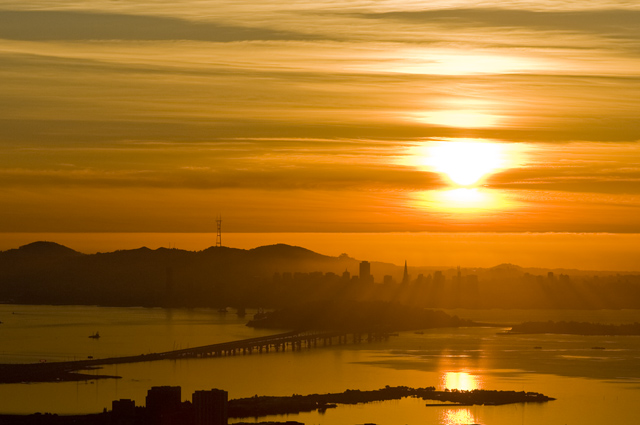 Sunset over San Francisco