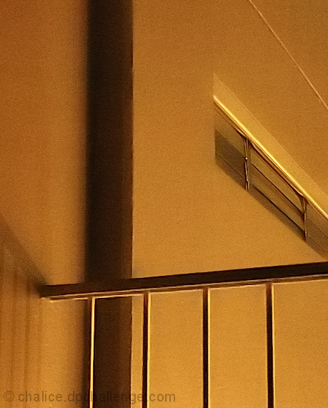 Ordinary Railing and Window at Midnight