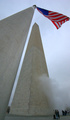 Washington Monument: 170 meters tall...But the flag stands taller