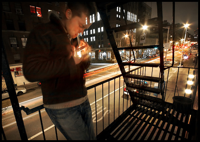 the street