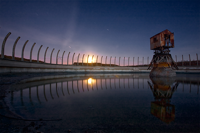 Hartlepool Magnesite Works by Moonlight