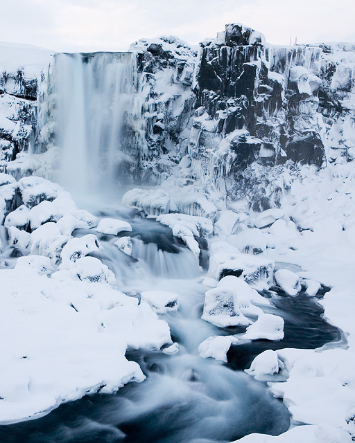 Iced waterfall