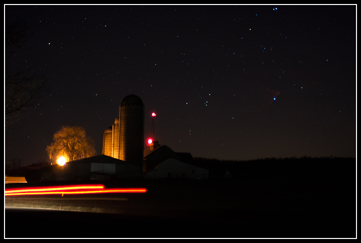 Nighttime Farm