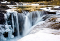 Sun rise on water falls