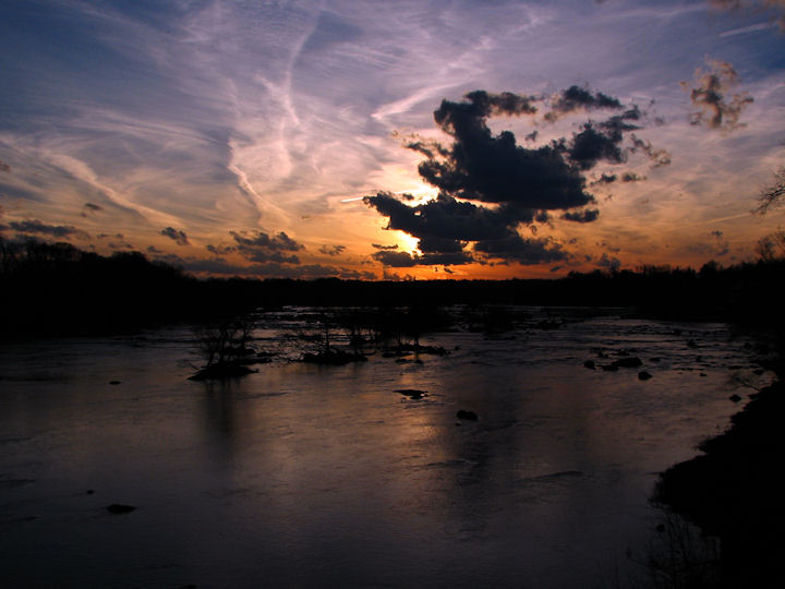 Sunset over the James