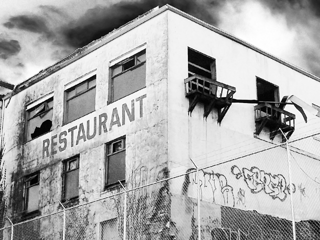 "Today's menu special : Deserted and discarded."