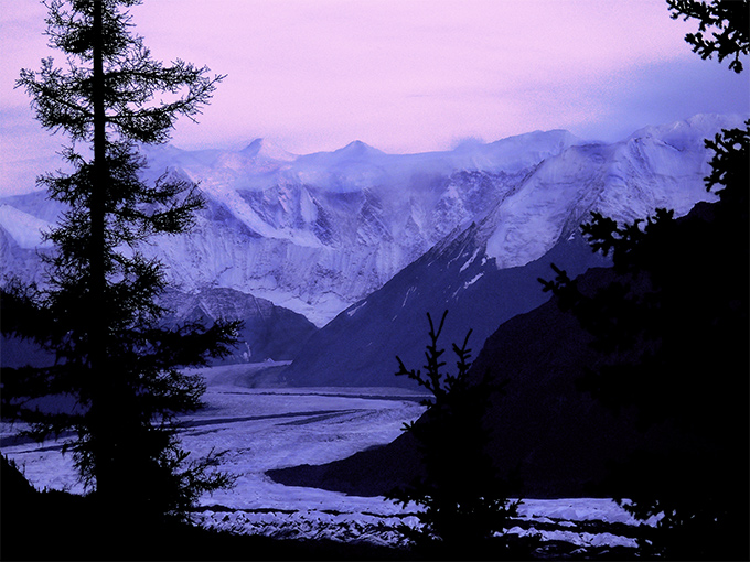 matanuska glacier sunset