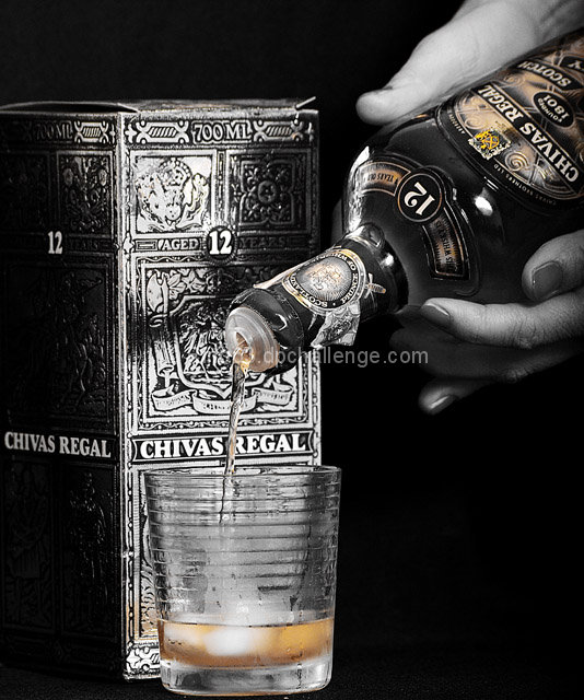 Chivas Regal: the only color in the photo