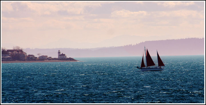 A beautiful day for sailing.. in Seattle.. in February.. what are the odds?