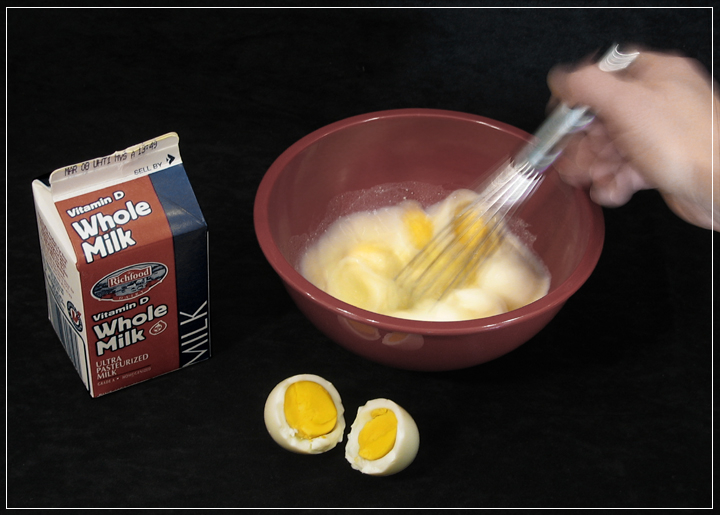 Scrambled Eggs  -- (No, I said beat the eggs, THEN cook them!)