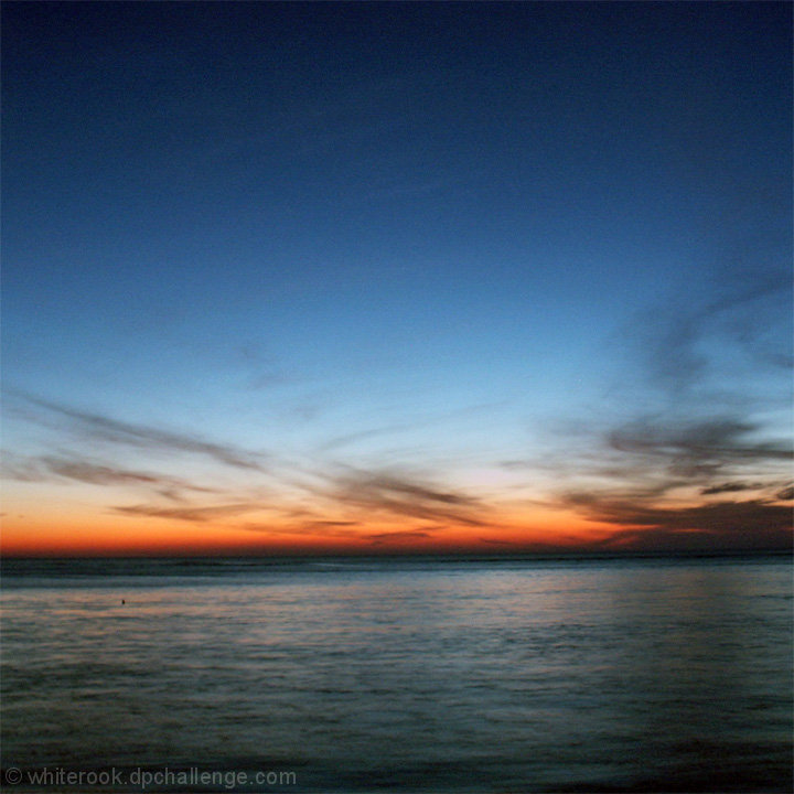 Blue sky over water