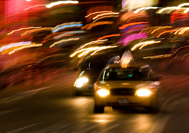 Times Square by Taxi