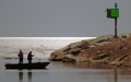 Fishing on Lake Michigan