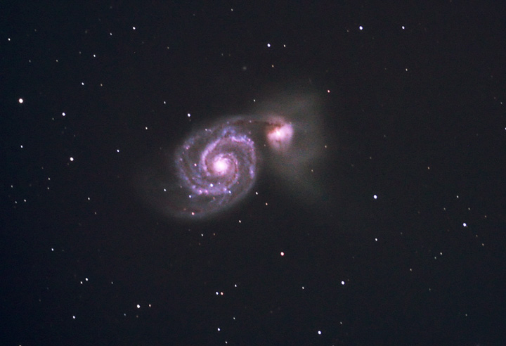 Colliding galaxies near the big dipper