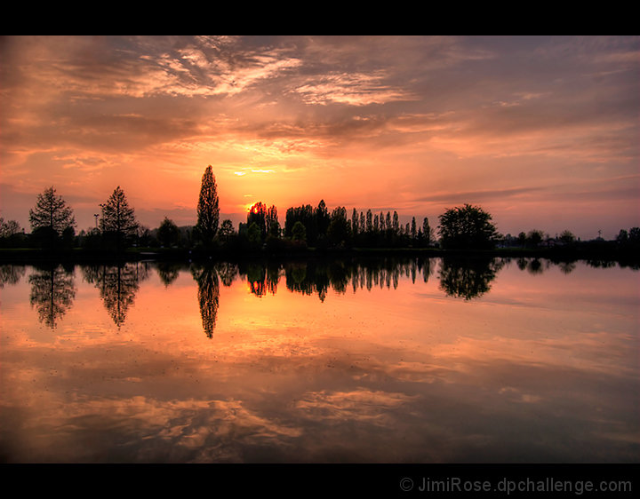 Tramonto Nell'Acqua