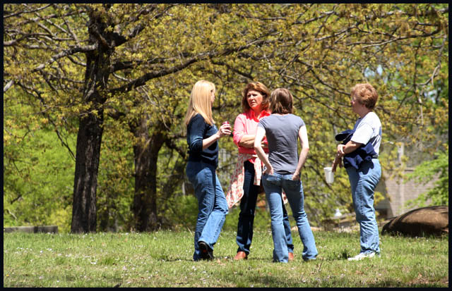 Four ladies chatting