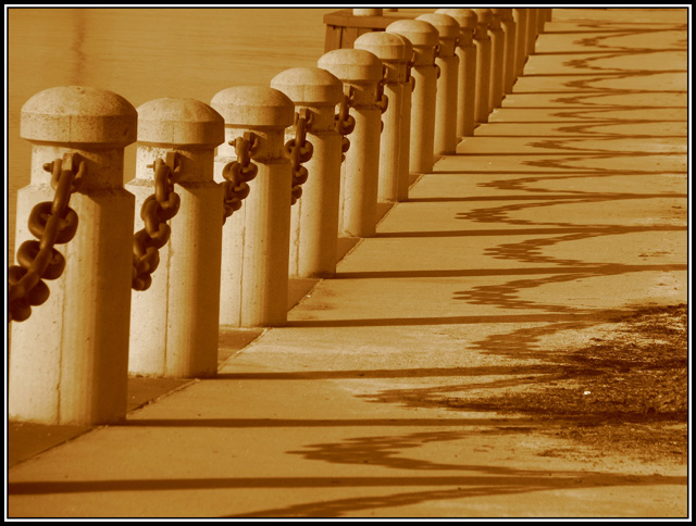 Shadows on a Boardwalk