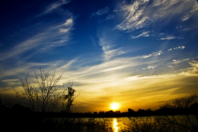 A fine sunset at grapevine