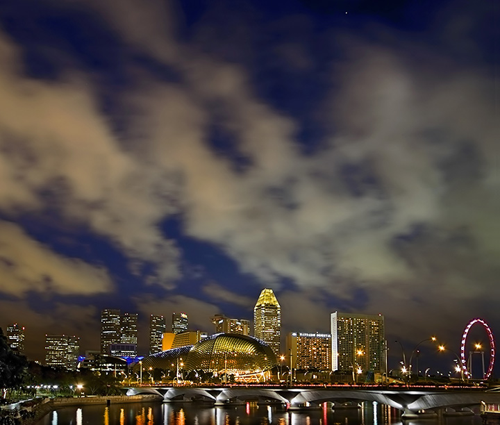 Marina Bay Skyline-Singapore