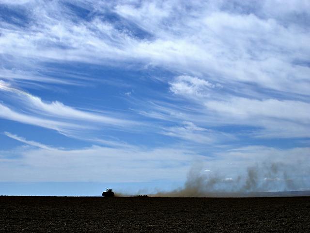 Small tractor, big sky